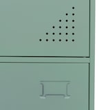 thumbnail of Cacifo HWC-P63, cofre de segurança Armário de cacifo 3 portas, 90x38x45cm aço ~ verde menta