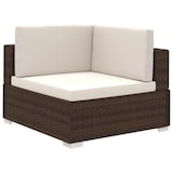 thumbnail of vidaXL 8-delige Loungeset met kussens poly rattan bruin