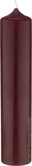 Altarkerzen, Kaminkerzen Bordeaux 250 x Ø 80 mm, 4 Stück, Kerzen mit Dornbohrung in RAL Kerzengüte Qualität