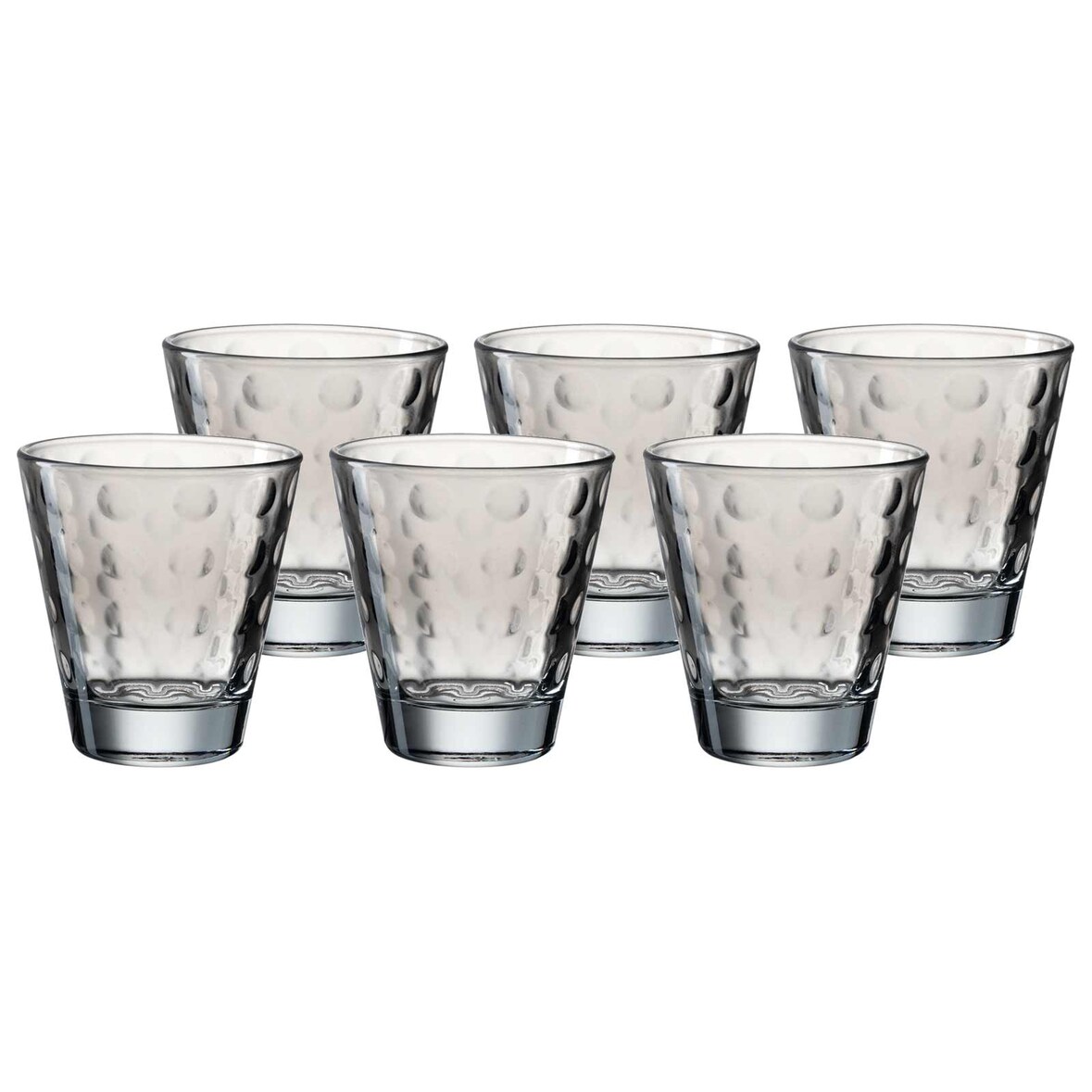 Leonardo OPTIC Trinkglas klein 215 ml Pastell grau 6er Set