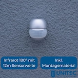 thumbnail of Infrarot Bewegungsmelder IP44 180 Grad Silber