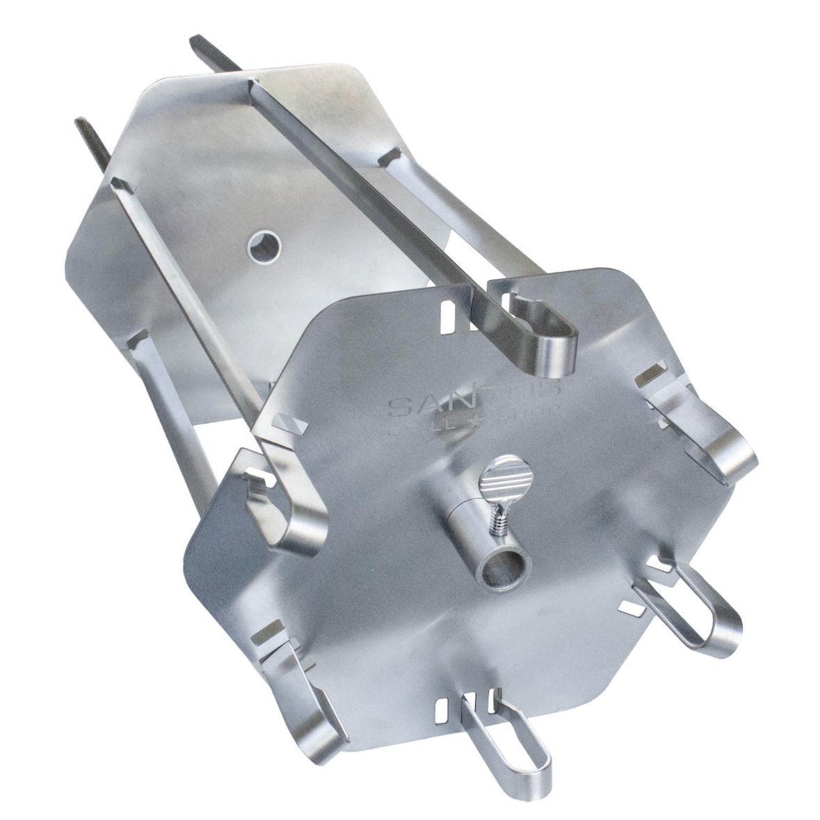 SANTOS BBQ MEGA Spieß-Rondell für alle gängigen Drehspieße, Edelstahl