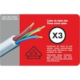thumbnail of Regleta Enchufe con 3 Tomas sin Interruptor, Blanco, 3 Enchufes, Cable de 1,5 Metros, Protección Infantil, Toma Tierra con protección sobretensiones