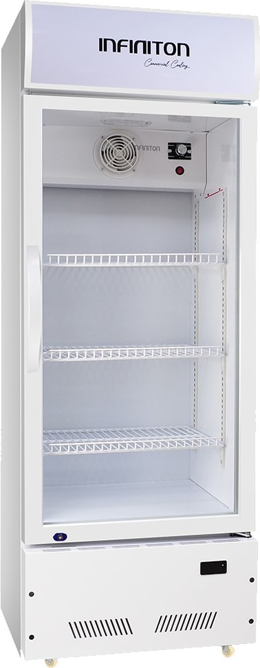 Vitrina Frigorifica Infiniton FCL-220, 120 Litros, Ciclico, 130 cm, E, Blanco