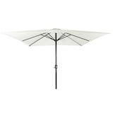 thumbnail of Alu Sonnenschirm 2,5x2,5 m quadratisch Kurbelschirm Gartenschirm Balkon beige : Beige