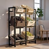 thumbnail of Suporte para caixas de bebidas empilhadas preto/116x91x31 cm