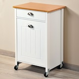 thumbnail of KESPER Küchenwagen mit Mülltrennsystem, weiß/Bambusdekor,   FSC