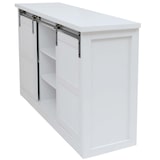 thumbnail of Sideboard HWC-K75, Highboard Regal Schrank Schiebetüre 7 Fächer Holz-Optik Industrial Metall 84x150x40cm ~ weiß