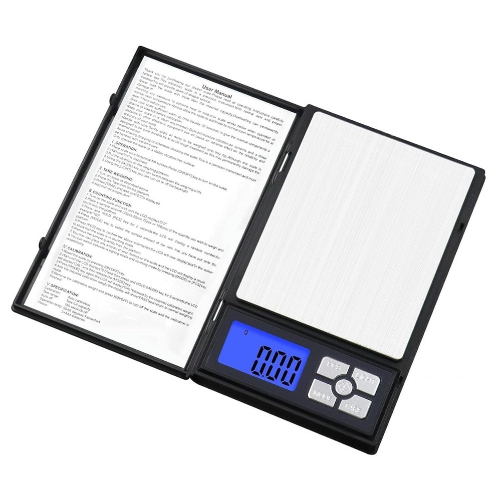 Balanza Digital de Bolsillo 0.01g Precisión,500g bascula de Alta Precisión, Peso Digital de Cocina Gram y OZ