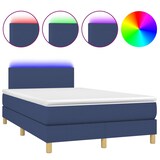 thumbnail of vidaXL Boxspringbett mit Matratze & LED Blau 120x190 cm Stoff