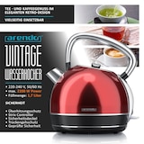 thumbnail of Arendo Retro Wasserkocher Edelstahl, Vintage Style, 1,7 L, 2200 W, austauschbarer Kalkfilter, automatische Abschaltung, Rot