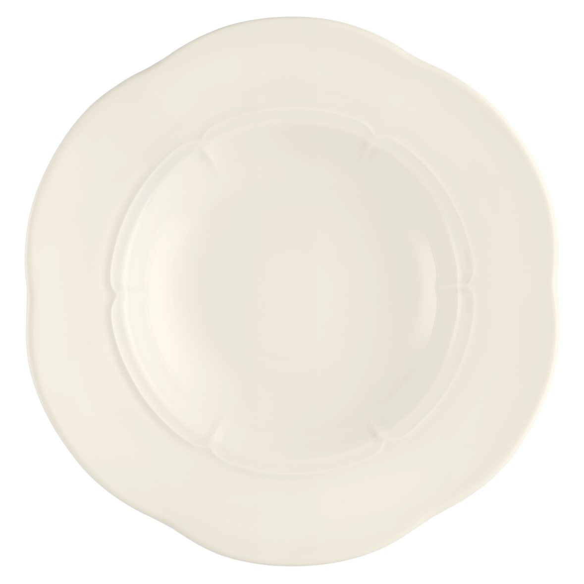 Seltmann Set 6 piatti pasta 27 cm della linea Versailles fine diamond Hotel in porcellana dura bianco senza decoro