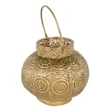 thumbnail of Windlicht Laterne Metall 15x15x15cm Orientalisch Gold zum Aufhängen Dekoration