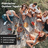 thumbnail of EVOCAMP Outdoor Teppich 250x300 cm, Kunststoffteppich, wetterfest für Terrasse, grau-weiß