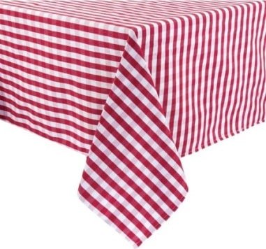 Mitre Comfort Gingham Tischdecke Rot-Weiß Kariert 132Cm