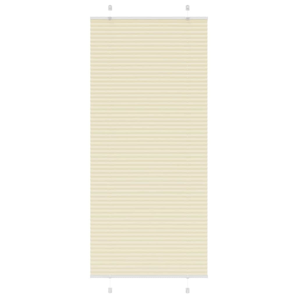 vidaXL Plissee Creme 90x200 cm Stoffbreite 89,4 cm Polyester