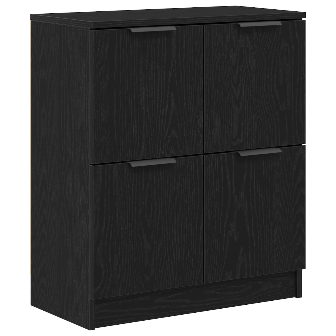 vidaXL Schwarzer Eichen Sideboard - 60 x 30 x 70 cm - Aus hochwertigem Holzwerkstoff