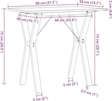 thumbnail of Décoshop26 - Küchen-/Esstisch im Industriedesign 80 x 50 x 75 cm massives Kiefernholz und Stahl DEC036838