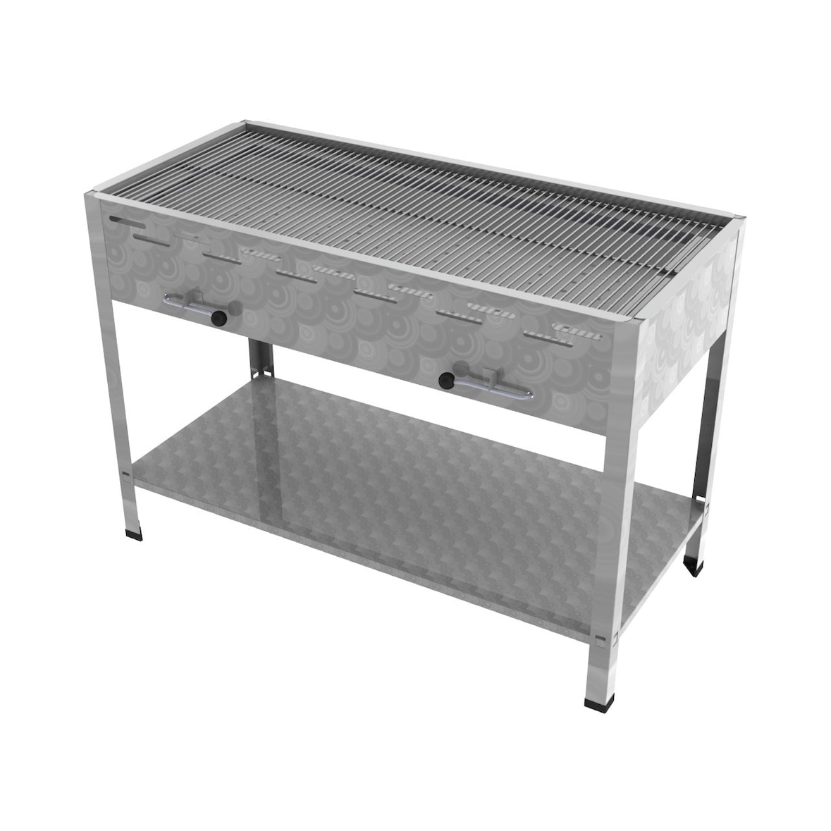 ChattenGlut Professional 6er Holzkohle Bräter Standgerät Grill mit Rost 1140x530x800mm