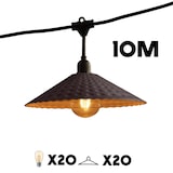 thumbnail of Lumisky VINTY 20xE27 10M Luci a stringa collegabili Acciaio grigio