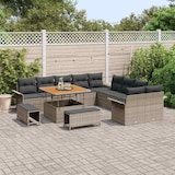 thumbnail of vidaXL Garten-Sofa-Set mit Kissen mit Speicher mit Kissen 13 pcs Grau