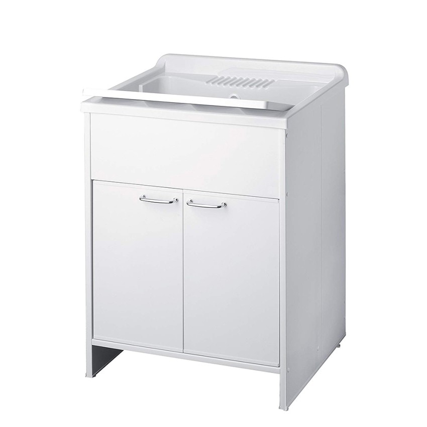 Lavatoio mobile per lavanderia con asse 2 ante 60x50cm 9002K Negrari-9002K
