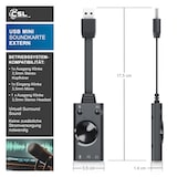 thumbnail of CSL USB-Soundkarte Surround Sound, mini externe USB Soundkarte mit Lautstärkenregelung