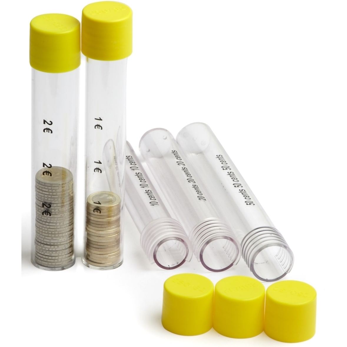 Sichtbox 2 Euro transparent/gelb