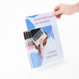 thumbnail of Danieli - Espositore A4 Con Tasca Portadepliant A5 da Scrivania In Acrilico Trasparente