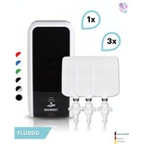 thumbnail of SET: Desinfektionsspender SENSOR, berührungslos Blanc Cosmos + 3x 1-L Haut- und Händedesinfektion - PRODUKTSET : Farbe - Schwarz / Weiß