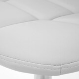 thumbnail of CHEFGASTRO 2er-Set Esszimmerstuhl HxBxT 84x47x50cm Sitzhöhe 46cm Chrom Kunstleder Weiß Stuhl Drehstuhl