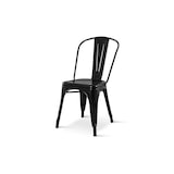 thumbnail of Lot de 4 chaises style industriel en métal noir brillant