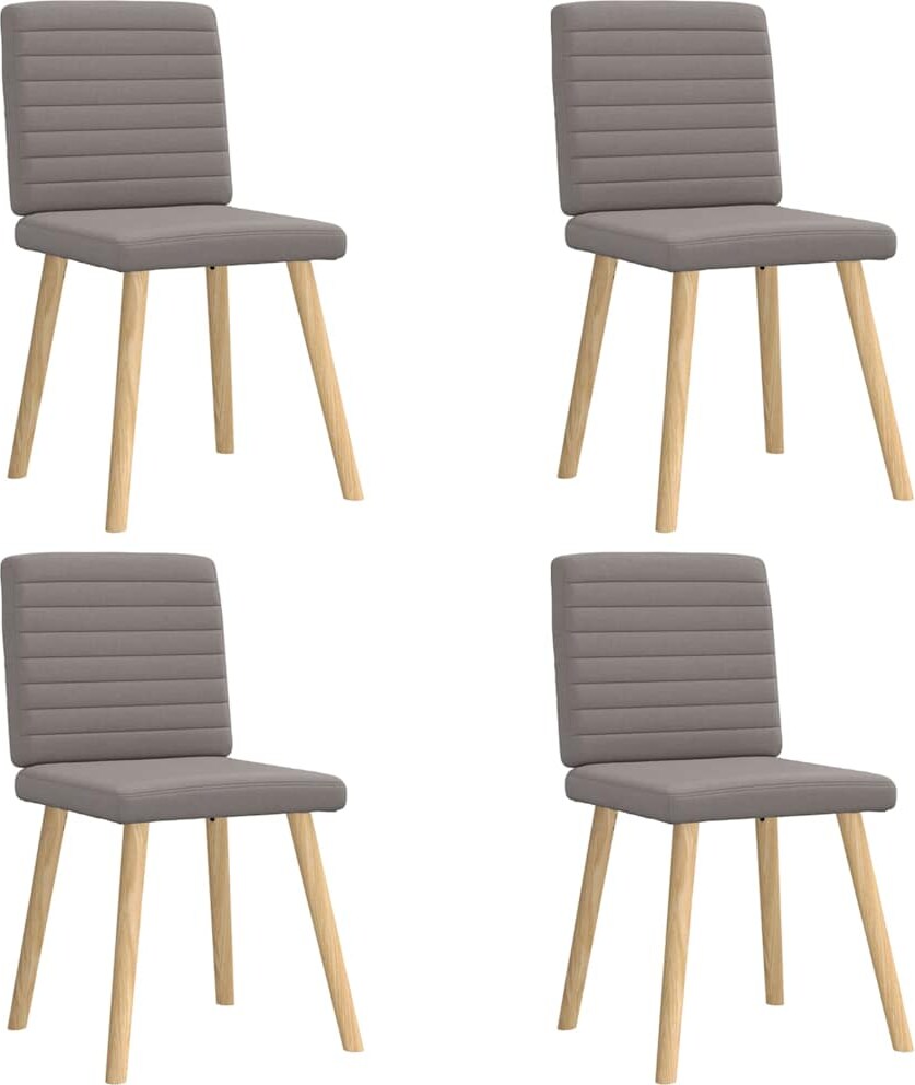 vidaXL Esszimmerstühle 4 Stk. Taupe Stoff