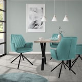 thumbnail of ML-Design – Esszimmerstühle 4er Set – Salbei Samt | mit Armlehnen, Drehfunktion, Metallbeine, gepolstert