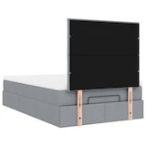 thumbnail of vidaXL Ottoman-Bett mit Matratze Hellgrau 120x200 cm Stoff