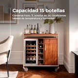 thumbnail of EVVO Vinoteca para 15 botellas VT15 Inox, compresor de alto rendimiento, 5–18ºC regulable, silenciosa 41 dB, panel táctil, luz LED interior