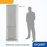 thumbnail of Exquisit Retro Kühl-Gefrierkombination RKGC250-70-H-160E grau, 244 l Fassungsvermögen