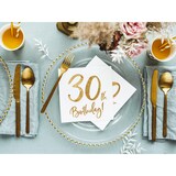 thumbnail of Party Geschirr 30. Geburtstag gold Partyset Einweggeschirr 30 Jahre Teller Becher Servietten