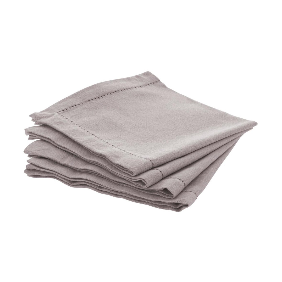 Lot de 4 Serviettes de table en Coton Gris clair 40 x 40 cm