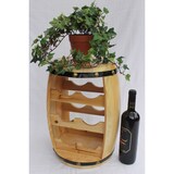 thumbnail of Weinregal Weinfass Fass aus Holz H-42 cm Nr.1511 Flaschenständer Regal Naturlack
