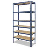 thumbnail of shelfplaza HOME 180x80x60 cm Schwerlastregal in blau mit 6 Böden und 145 kg Traglast pro Boden