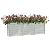 thumbnail of vidaXL Garten-Hochbeet 240x40x77 cm Verzinkter Stahl Silbern