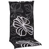 thumbnail of Gartenstuhl-Auflage Barcelona – Hochlehnerauflage für Gartenstühle Dessin:Black Flower M125,Anzahl:4er Set