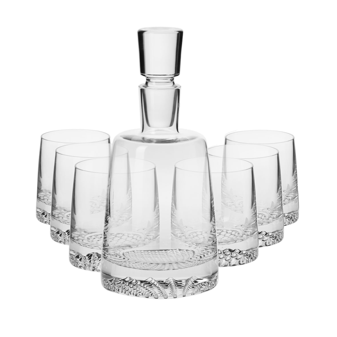 Service à Whisky 1 Carafe +Verres en cristallin sans Plomb - Collection Fjord  X 1   Everyverre