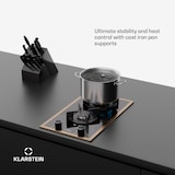 thumbnail of Lumiflame Gaskochfeld | 2 Brenner | Kupferrahmen | Elektrische Zündung | 4,2 kW Leistung Schwarz