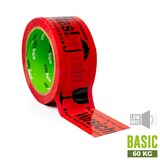 thumbnail of 36x Packband Klebeband 48mmx66m Low Noise rot mit Aufdruck 'Vorsicht Glas'