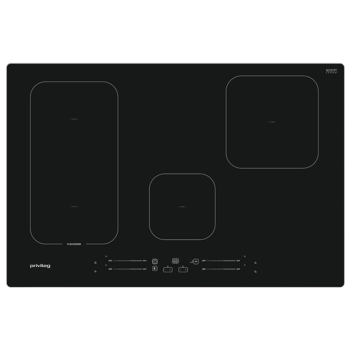 PRIVILEG PC 35S77 AL Induktion Kochfeld Breite 77.8 cm autark