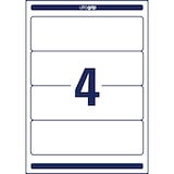 thumbnail of Avery Zweckform L4761-25 Ordner-Etiketten, A4 mit ultragrip, 61 x 192 mm, 30 Bogen/120 Etiketten, weiß