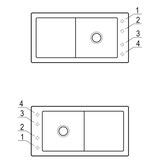 thumbnail of Villeroy&Boch Rechteckiges Spülbecken, Küchenspüle Timeline 60 Steam hell grau, 100x51cm, reversibel