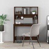 thumbnail of vidaXL Schreibtisch mit Regal Braun Eiche 102x45x148 cm Holzwerkstoff